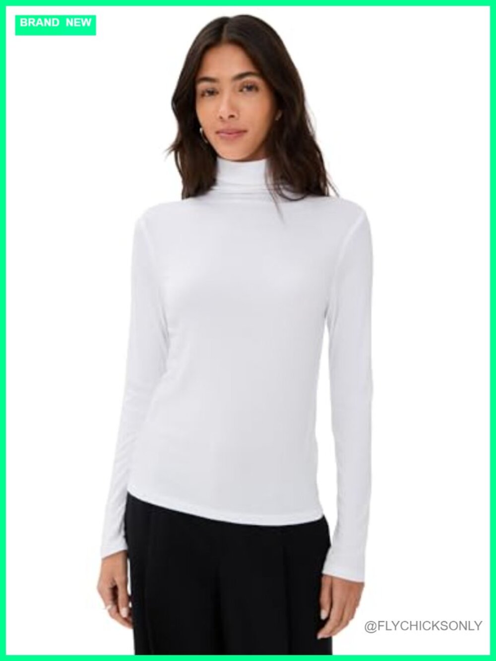 Essential Long Sleeve Turtleneck Fitted Modal Spandex Fall Top